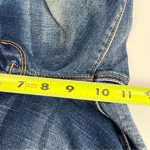 MAURICES Women’s High-Rise Blue Jeans Sz Small Short Distressed Ripped Stretch - Picture 11 of 13